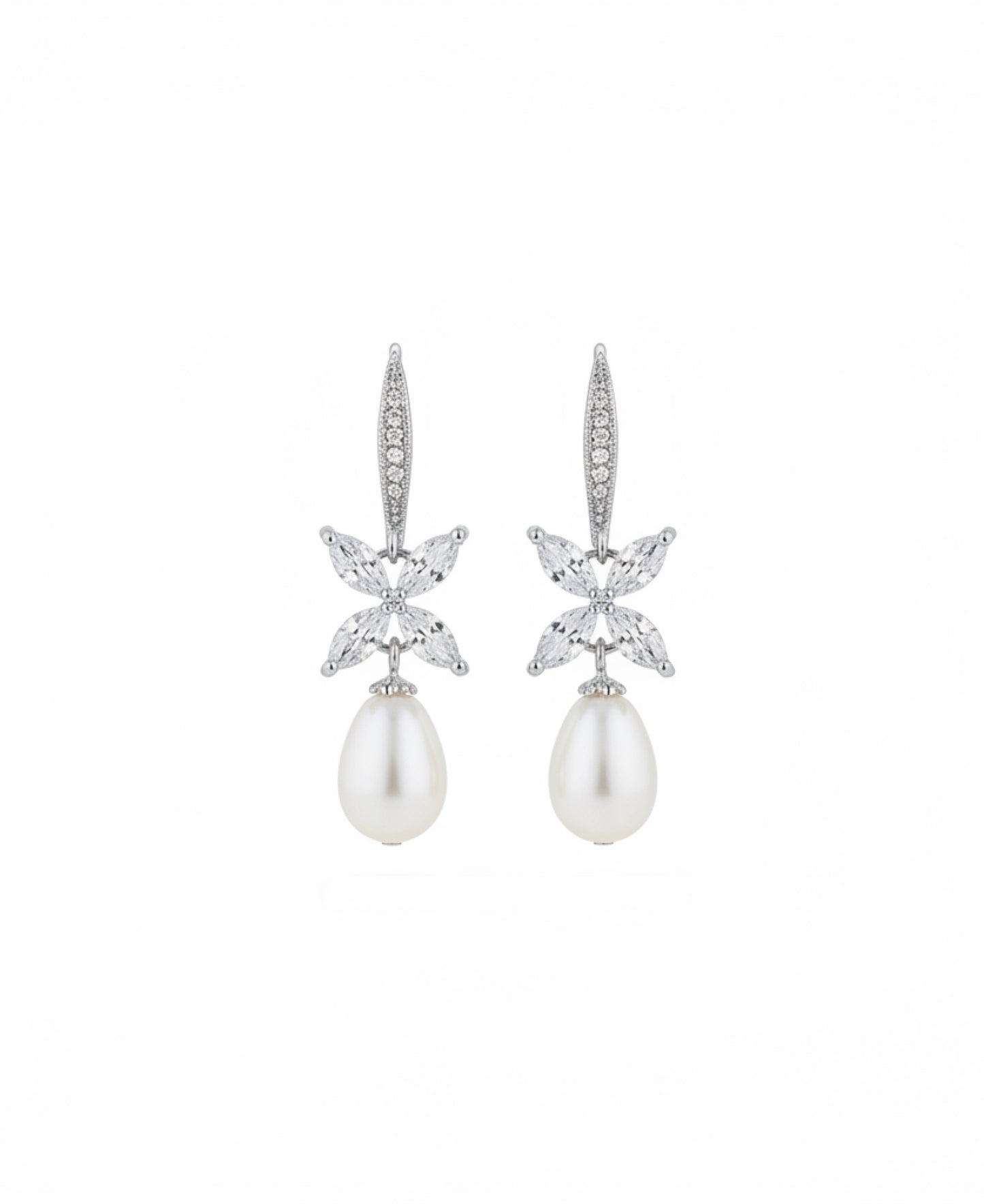 Ohrringe mit Swarovski Perlen und Zirkonia
