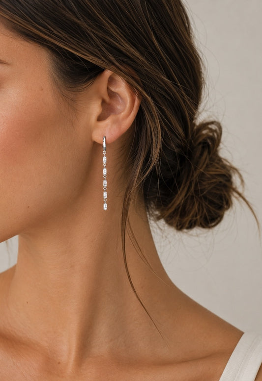 925 Sterling Silver Earrings with Zirconia Stones