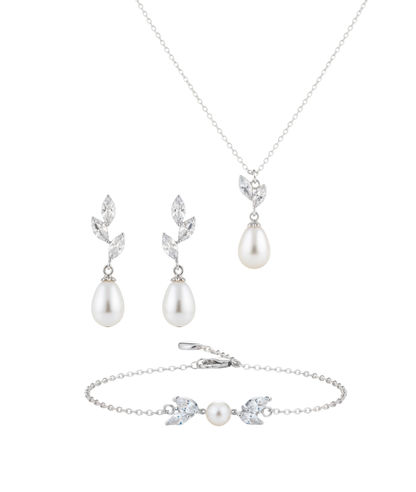 Brautschmuck Set mit Swarovski Perlen