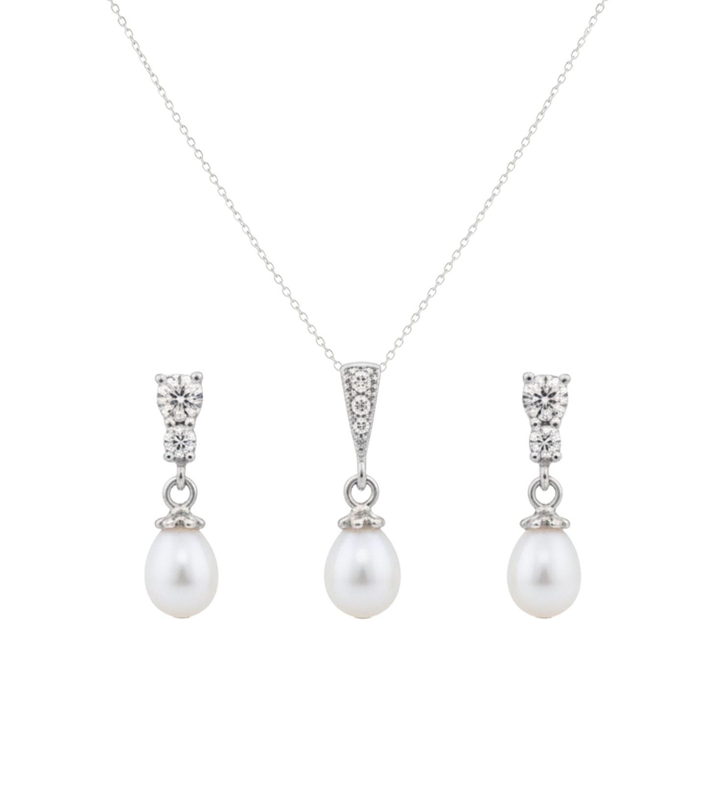 Brautschmuck Set mit Süßwasserperlen