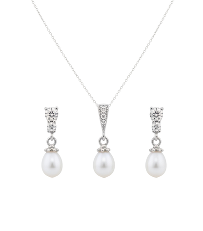 Brautschmuck Set mit Süßwasserperlen