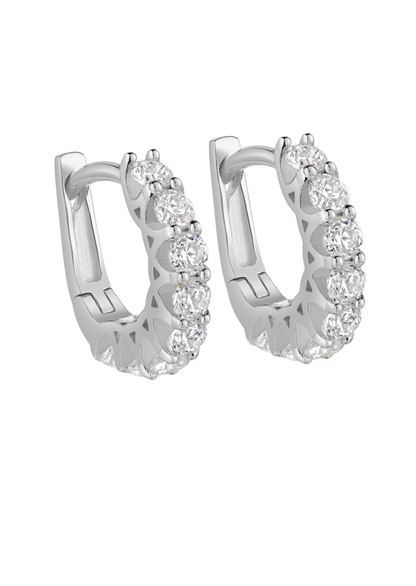 Klappcreolen aus 925 Silber mit Zirkonia
