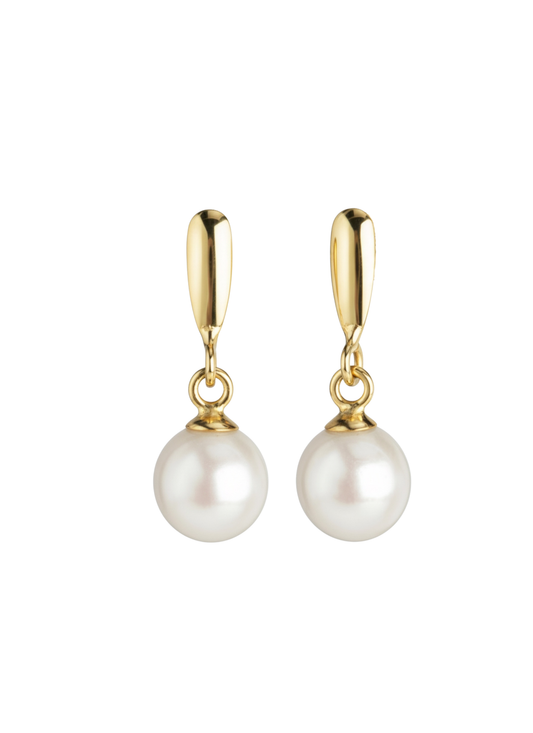 333 Gold Freshwater Pearl Earrings