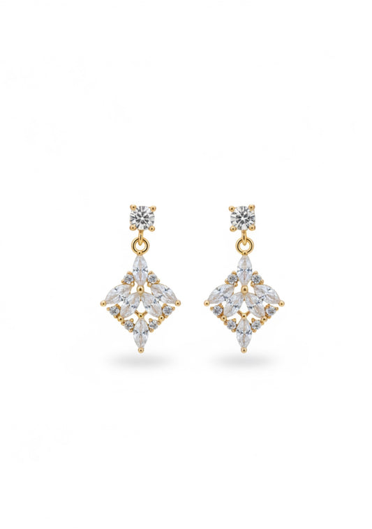 Boucles d'oreilles de mariée en oxyde de zirconium