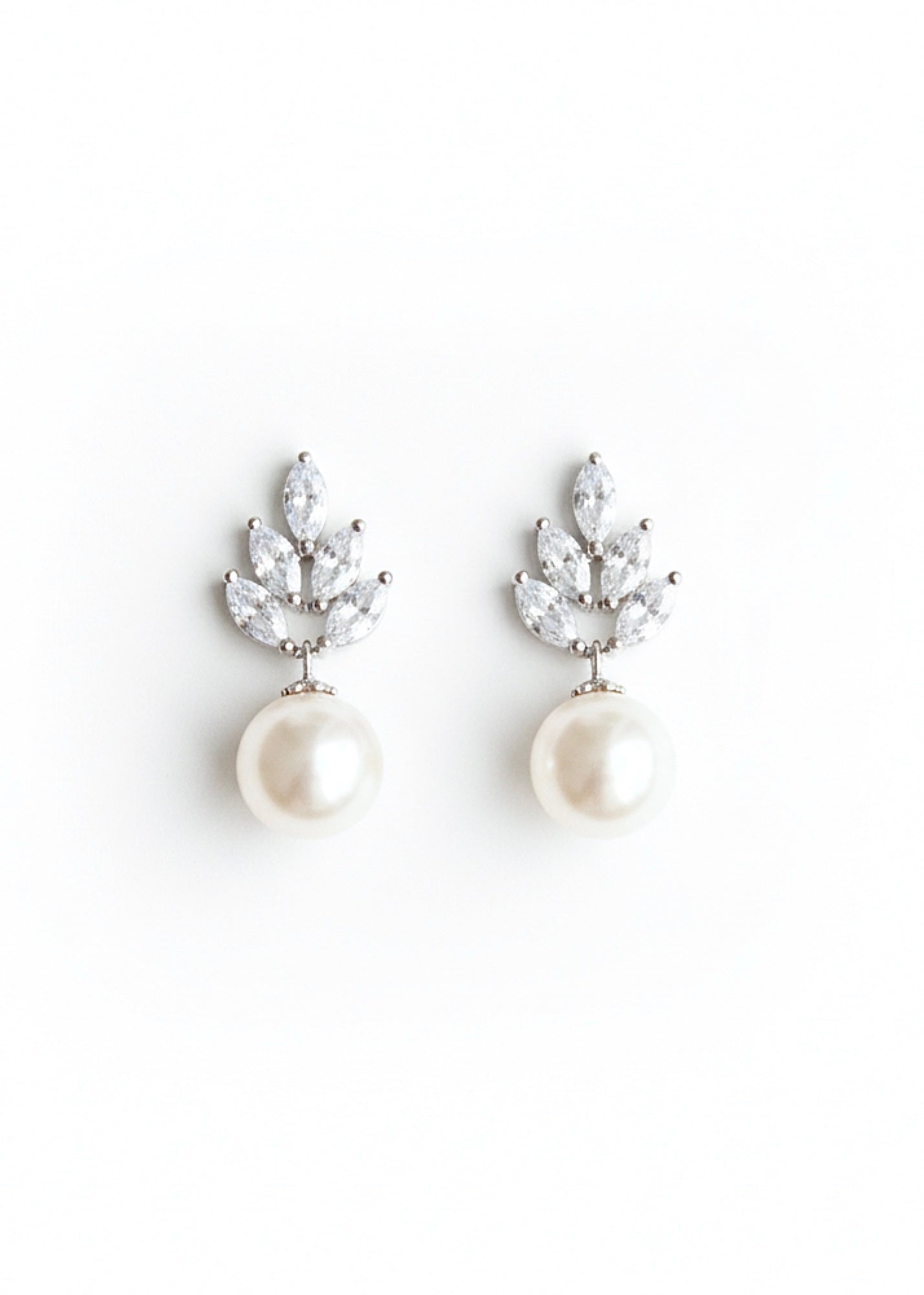 Braut Ohrringe mit Perlen