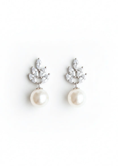 Braut Ohrringe mit Perlen