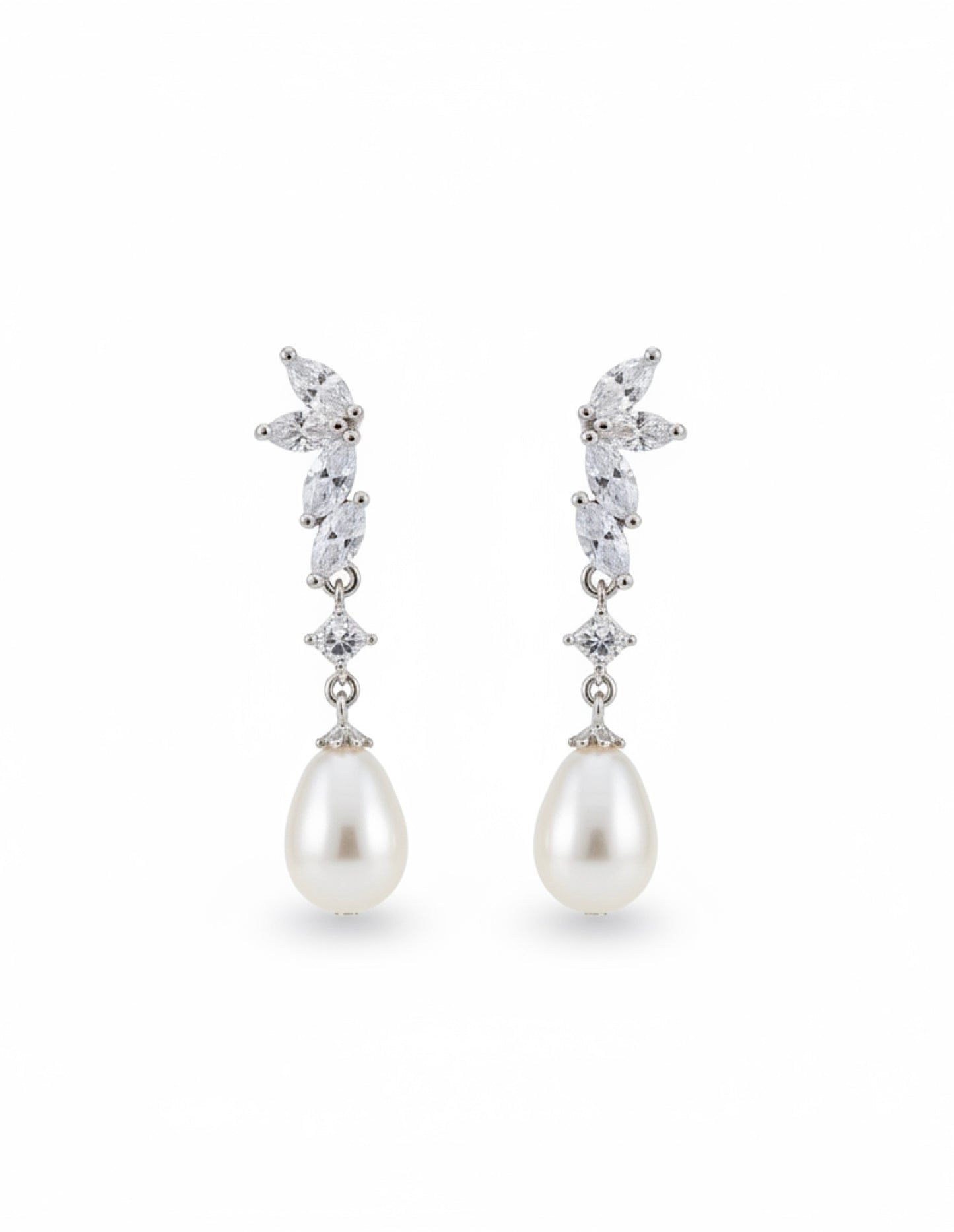 Ohrringe mit Swarovski Perlen und Zirkoniasteinen