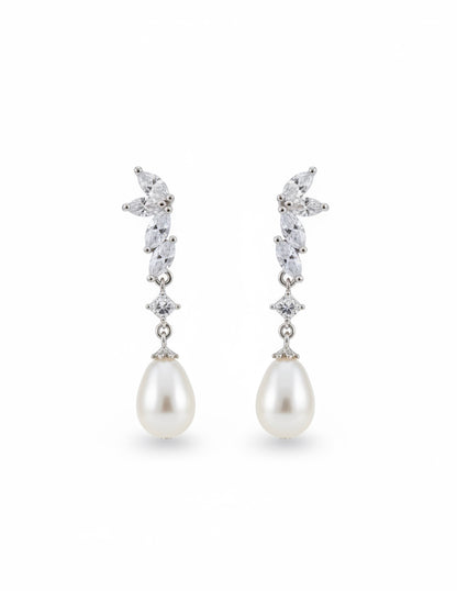 Ohrringe mit Swarovski Perlen und Zirkoniasteinen