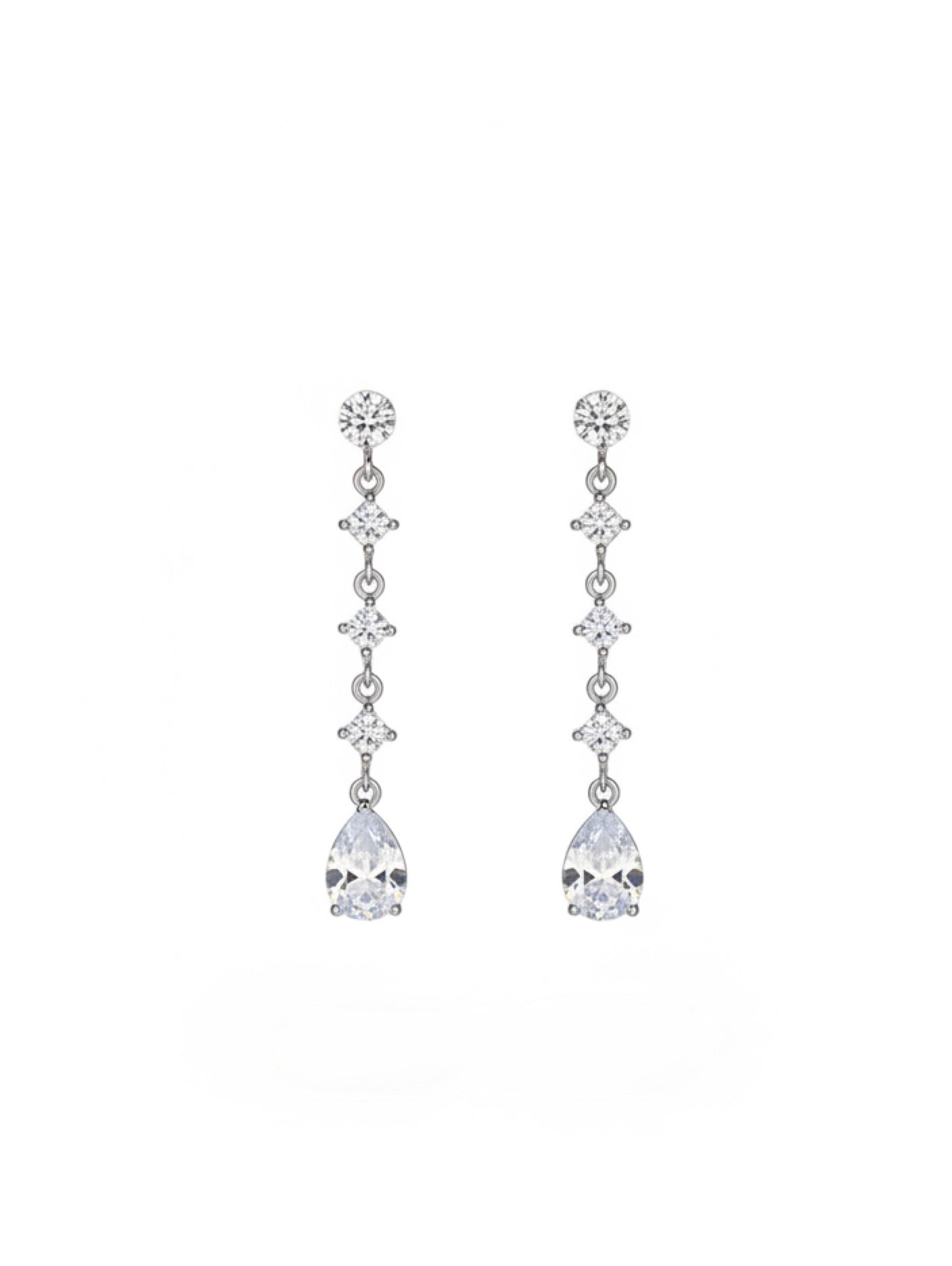 Lange Ohrringe mit Zirkonia