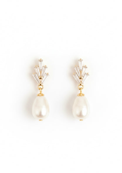 Ohrringe mit Swarovski Perlen und Zirkoniasteinen