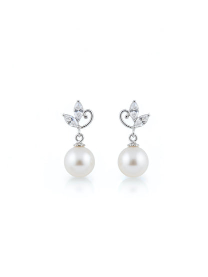 Ohrringe mit Swarovski Perlen und Zirkonia