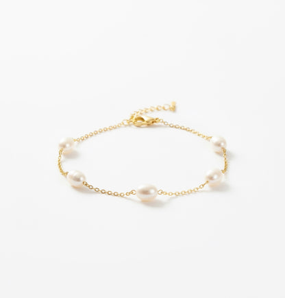 Braut Armband mit Süßwasserperlen