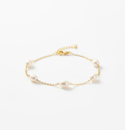 Braut Armband mit Süßwasserperlen