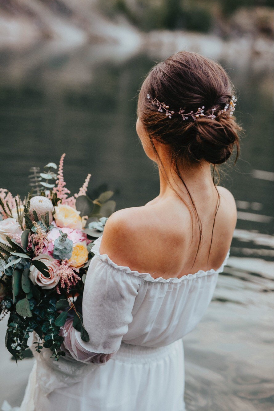 Braut Haarschmuck mit Süßwasserperlen