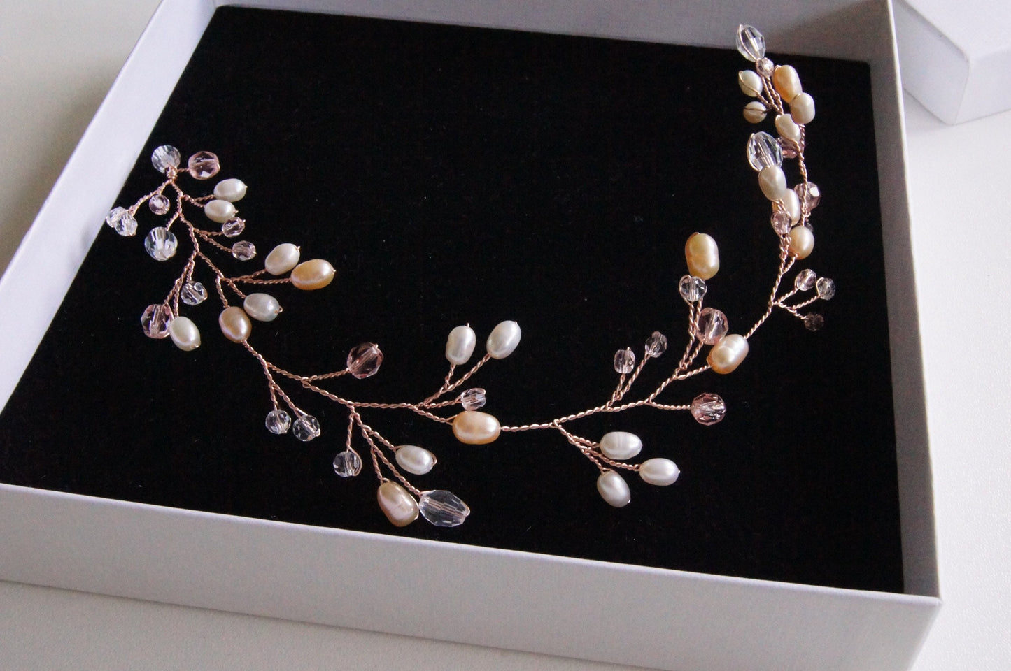 Braut Haarschmuck mit Süßwasserperlen