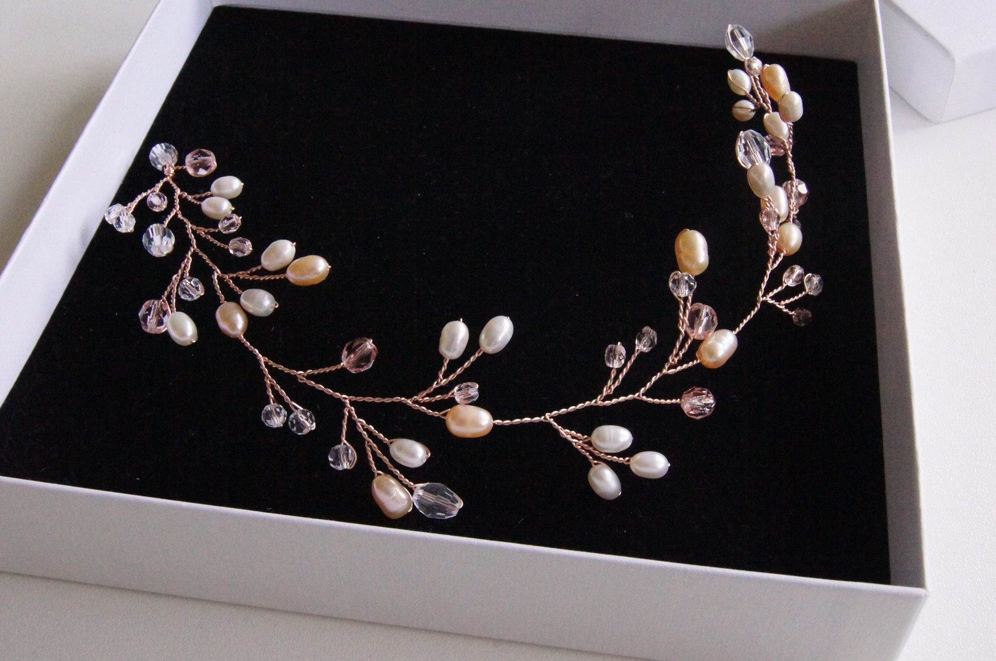 Braut Haarschmuck mit Süßwasserperlen