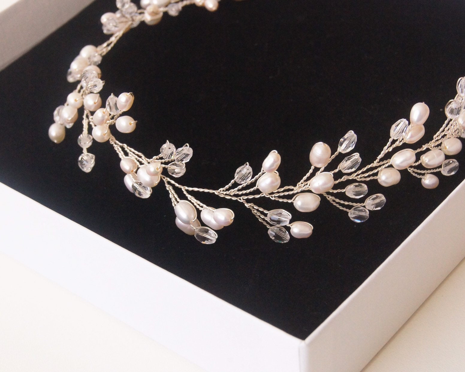 Braut Haarschmuck mit Perlen