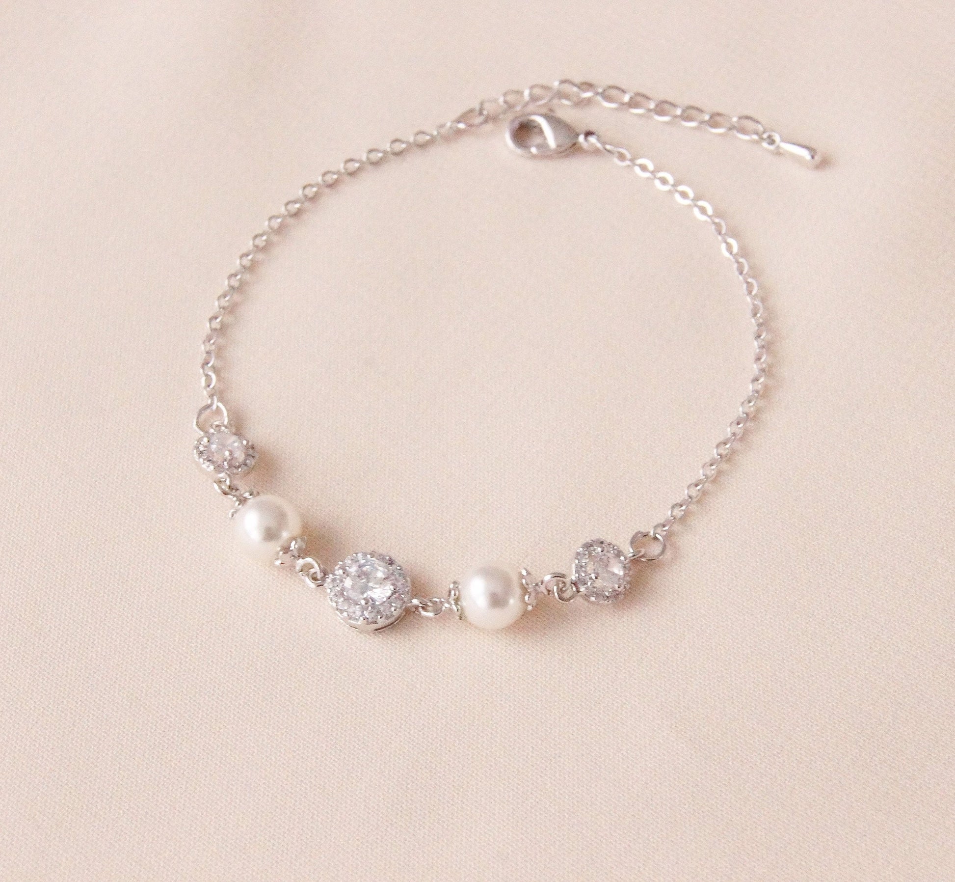 Braut Armband mit Perlen