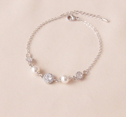 Braut Armband mit Perlen