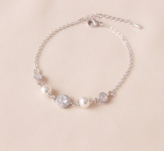 Braut Armband mit Perlen