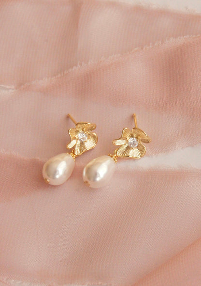 Ohrringe mit Swarovski-Perlen & Zirkonia