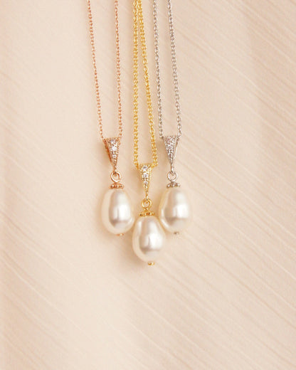 Ohrringe mit Swarovski-Perlen & Zirkonia