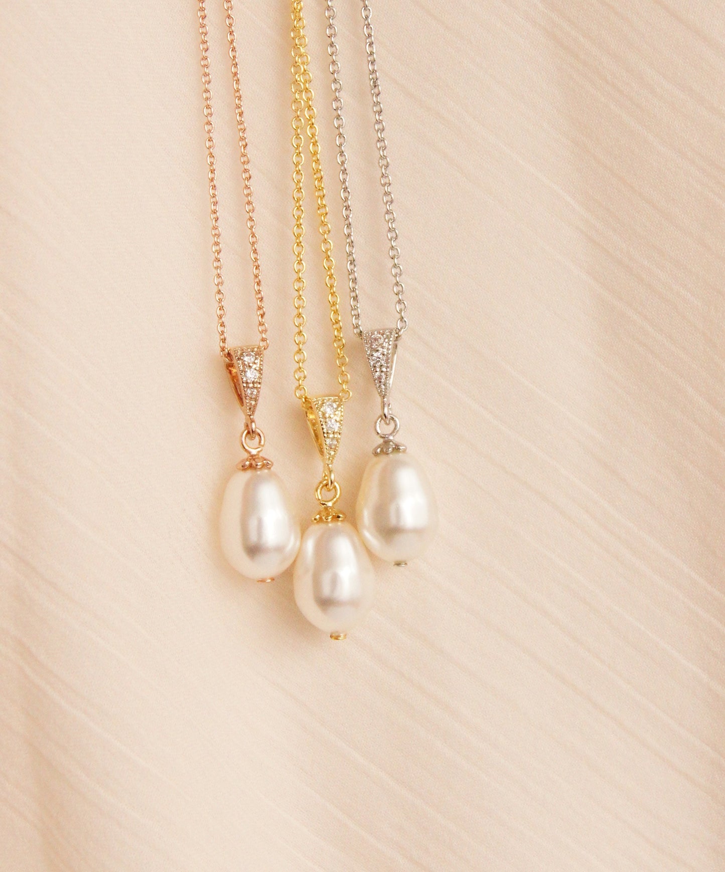 Ohrringe mit Swarovski-Perlen & Zirkonia