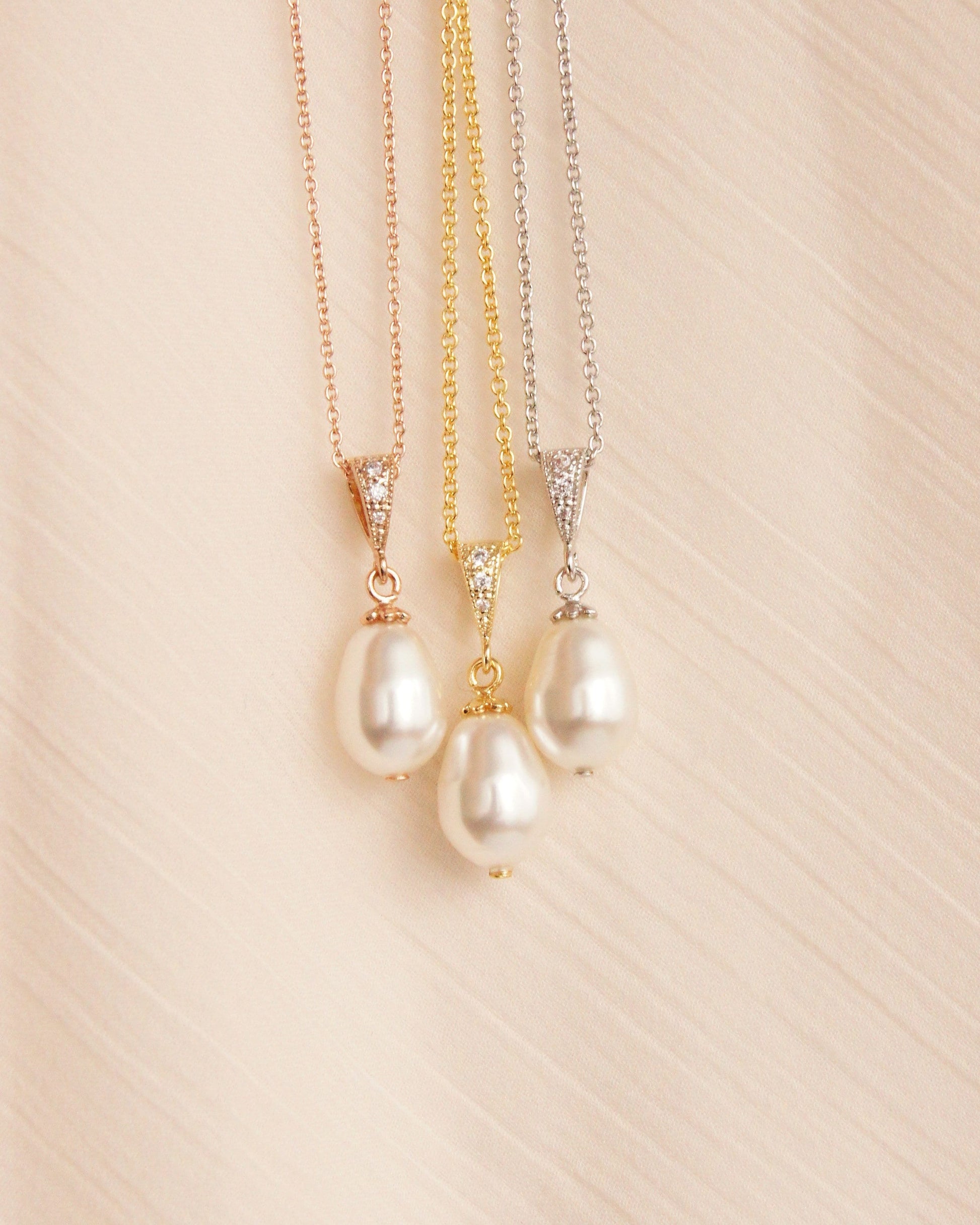 Brautschmuck Set mit Perlen