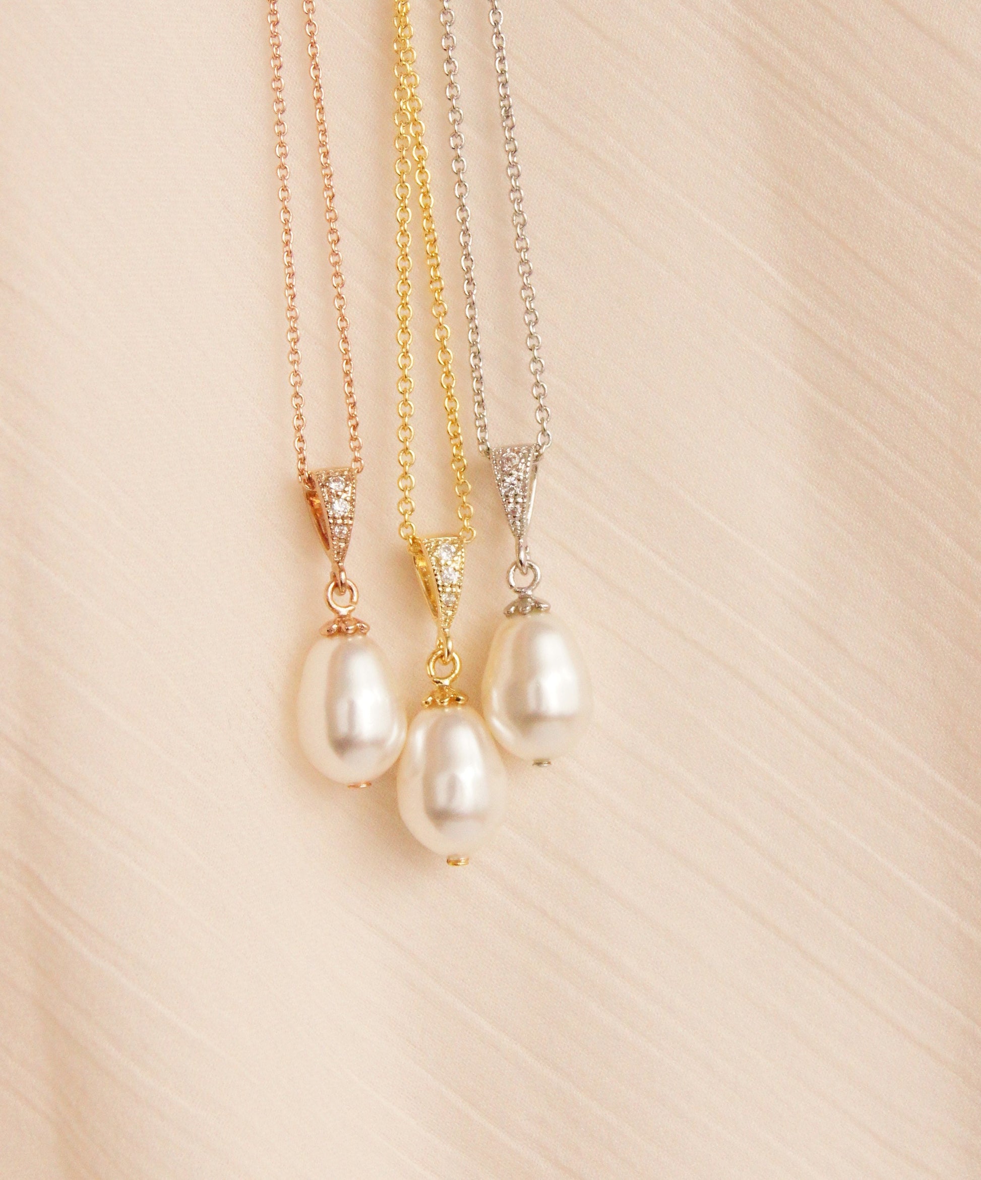 Brautschmuck Set mit Perlen