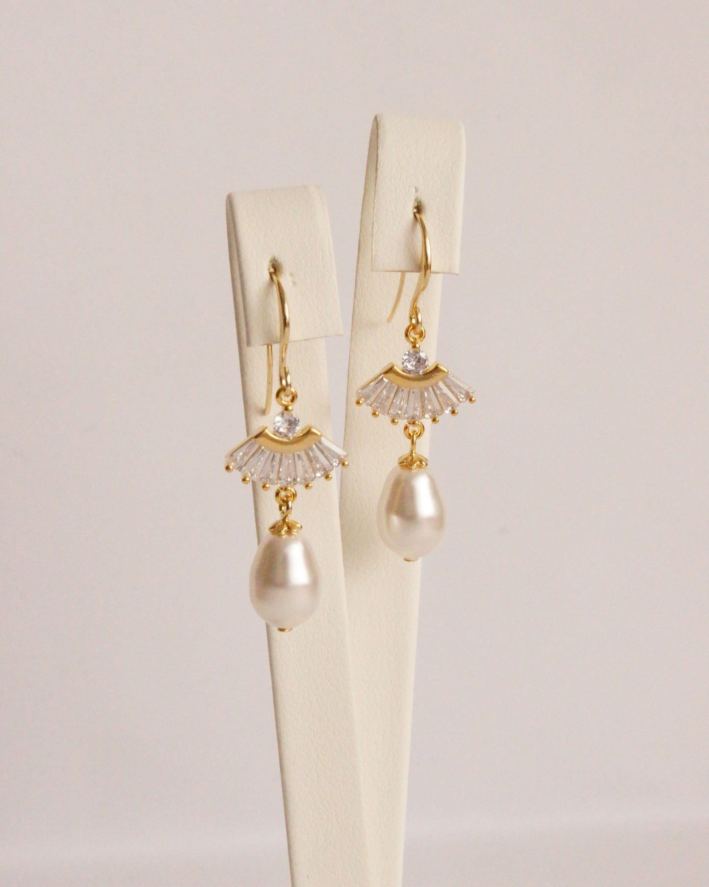 Braut Ohrringe mit Swarovski-Perlen & Zirkonia