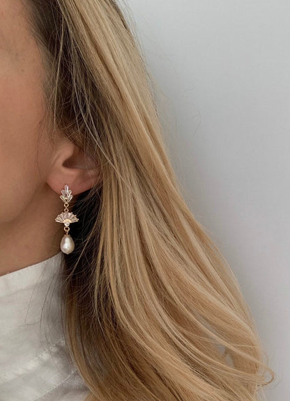 Brautschmuck Set mit Swarovski-Perlen & Zirkonia