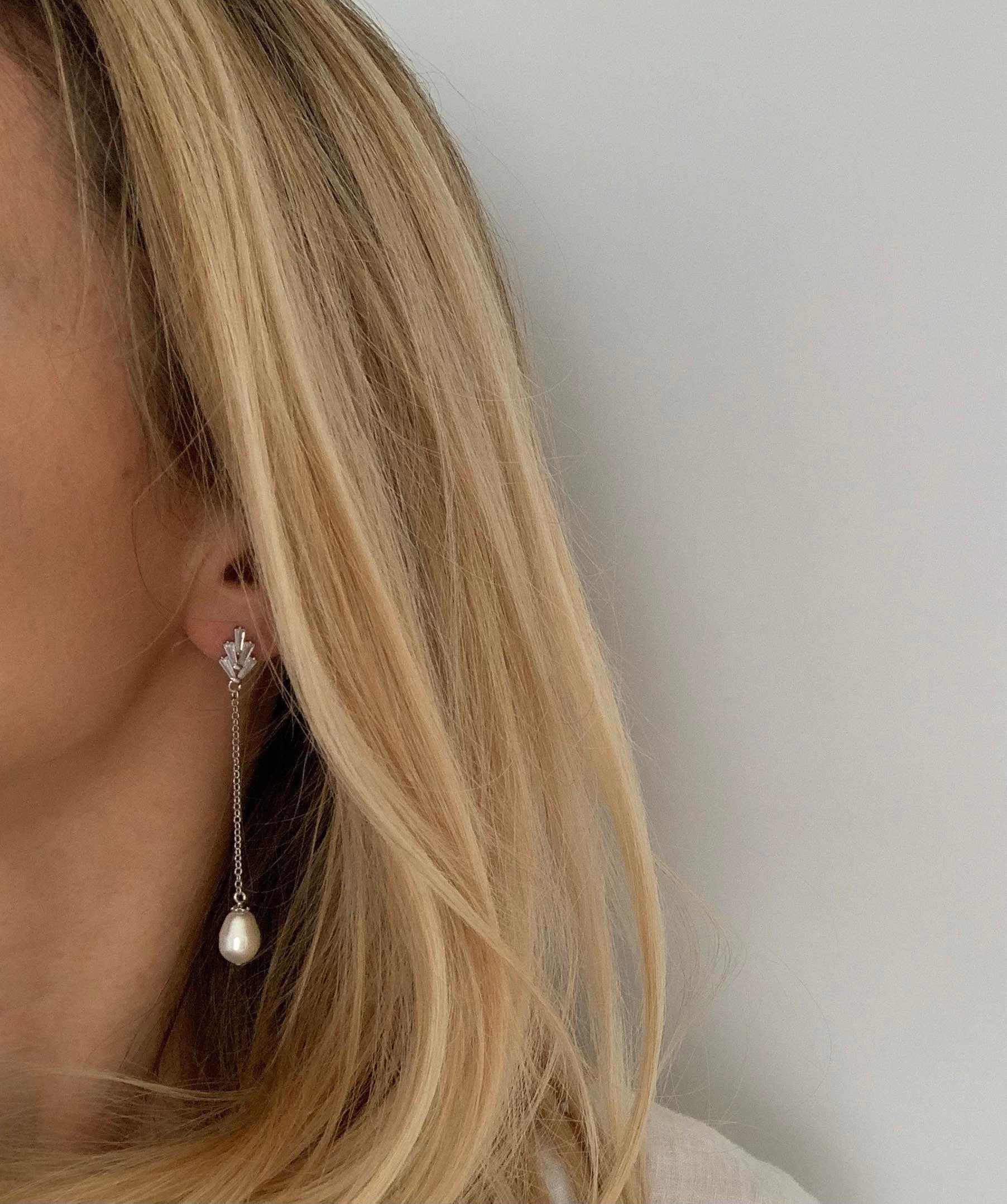 Brautschmuck Set mit Perlen