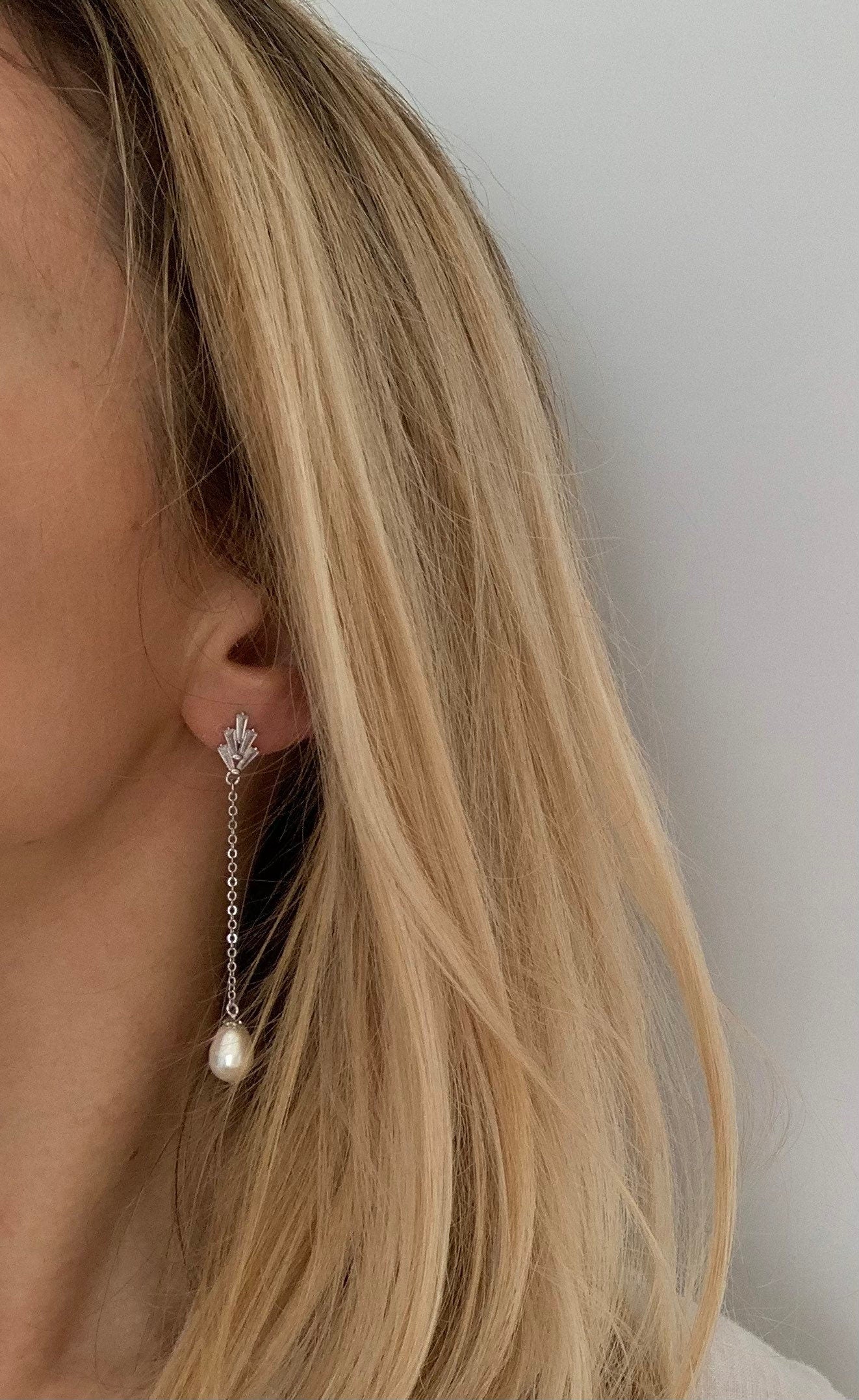 Brautschmuck Set mit Perlen