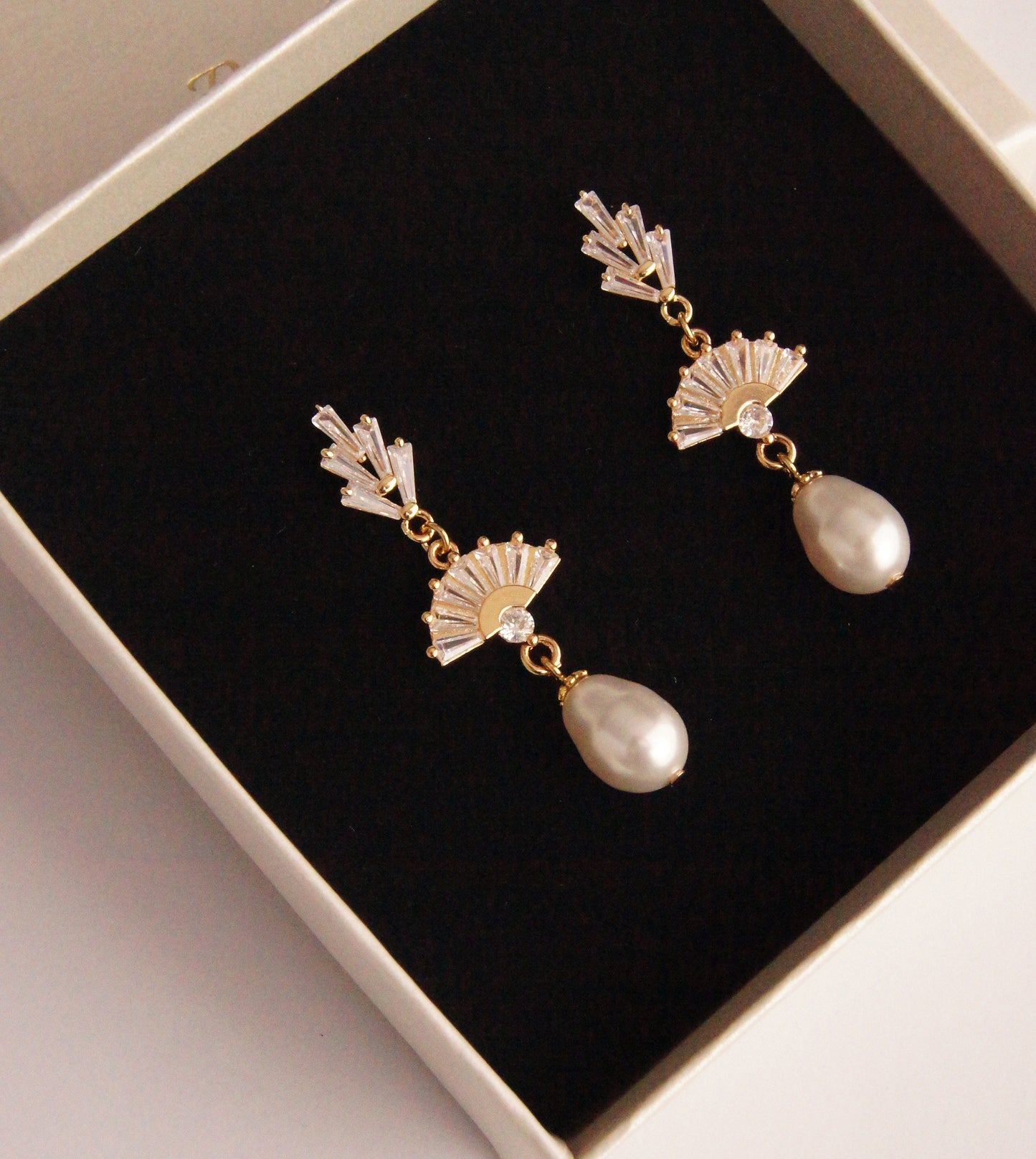 Brautschmuck Set mit Swarovski-Perlen & Zirkonia