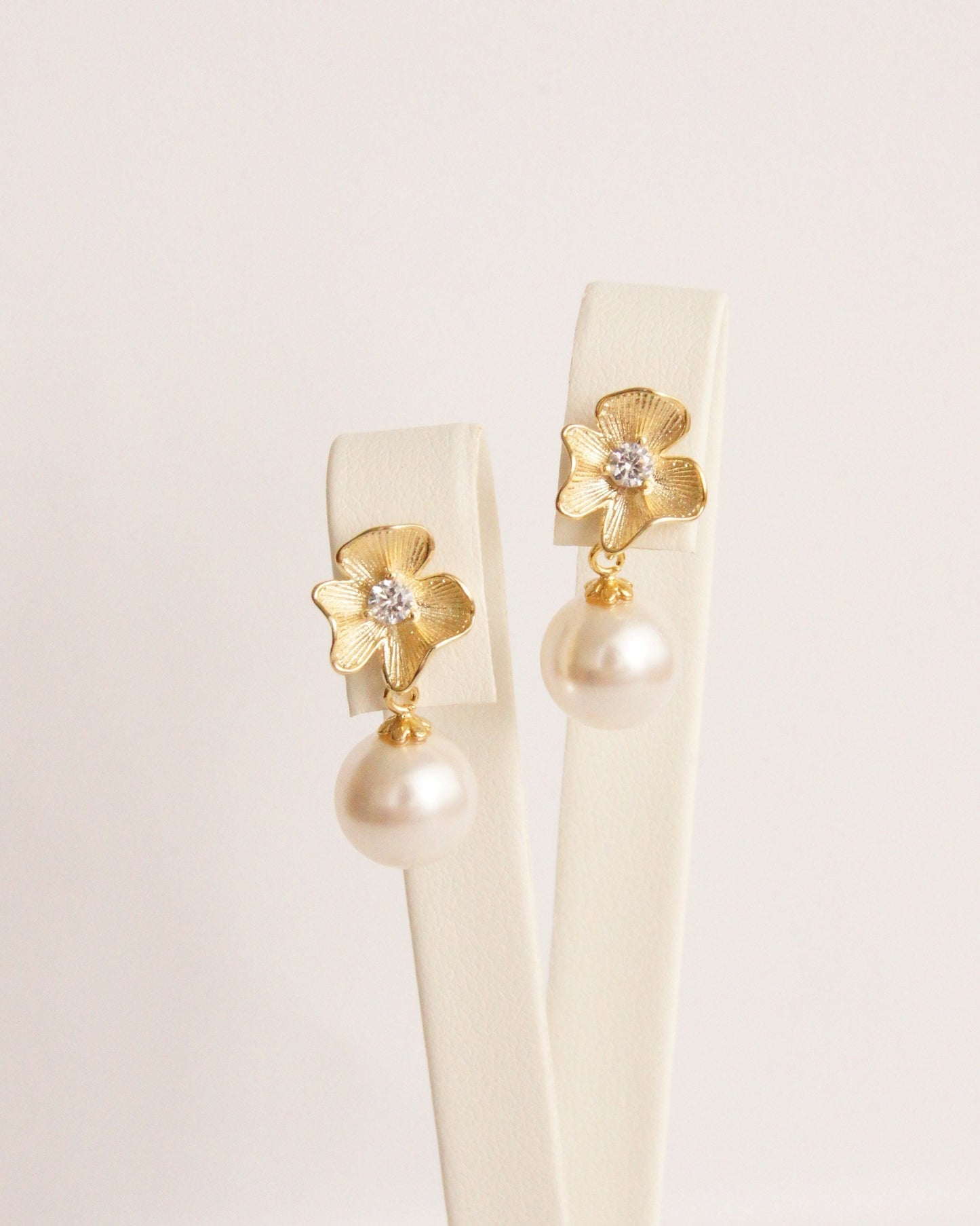 Braut Ohrringe mit Swarovski-Perlen & Zirkonia