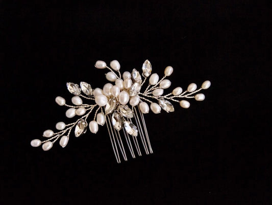 Braut Haarschmuck mit Süßwasserperlen