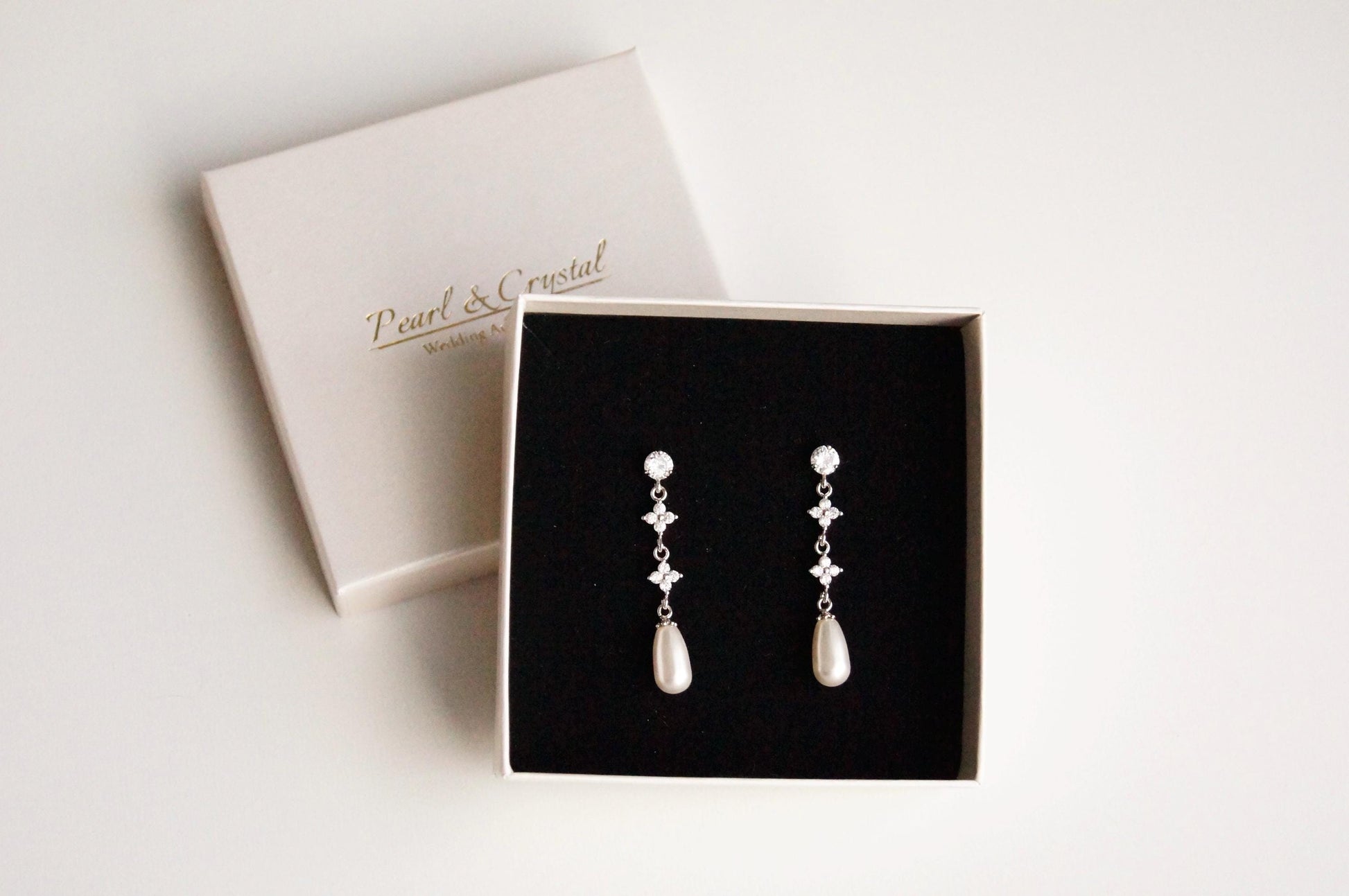 Brautschmuck Set mit Swarovski-Perlen & Zirkonia