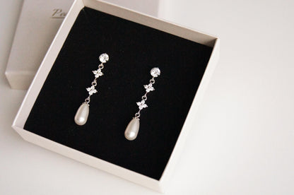 Brautschmuck Set mit Swarovski-Perlen & Zirkonia