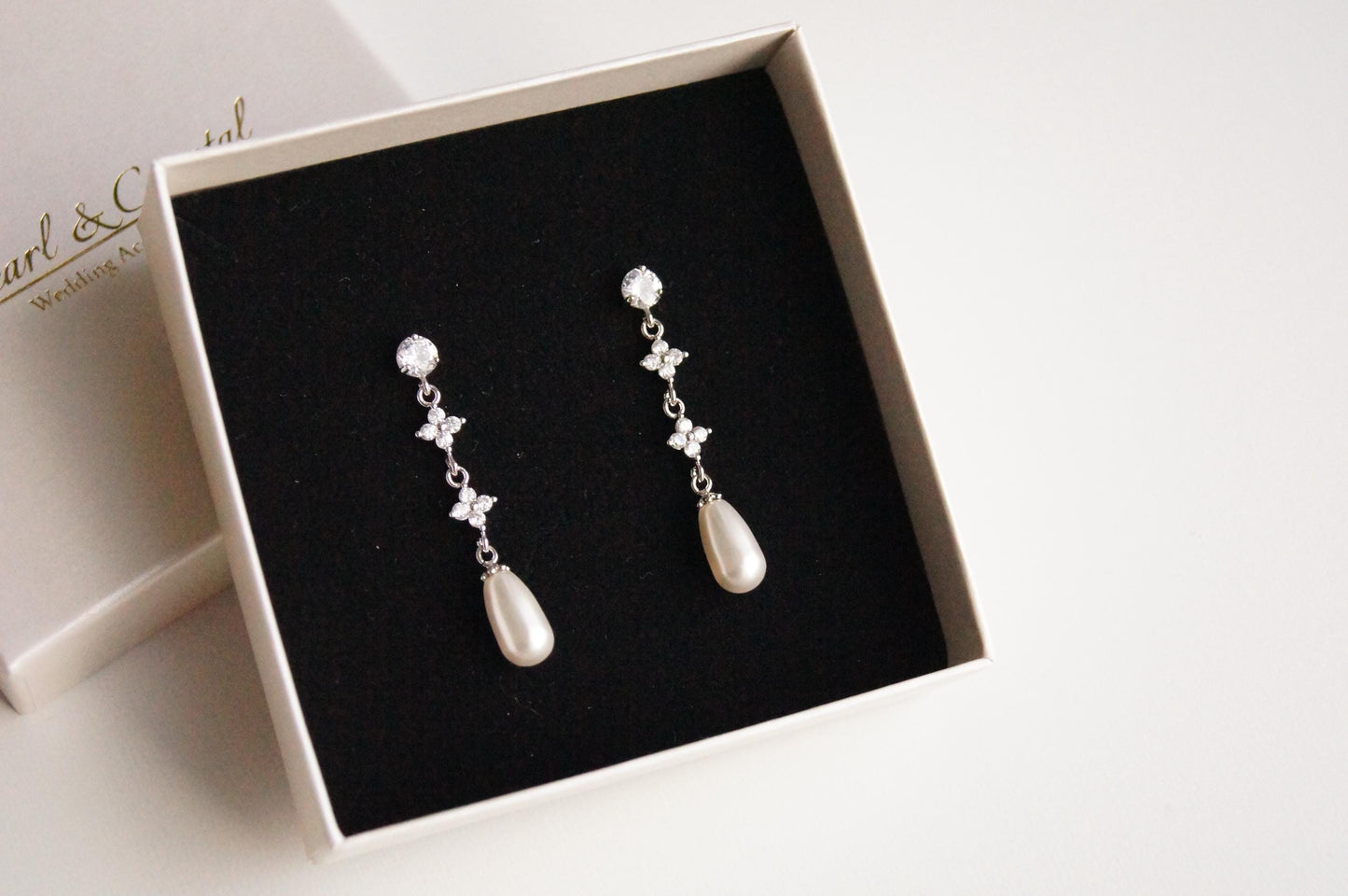 Brautschmuck Set mit Swarovski-Perlen & Zirkonia