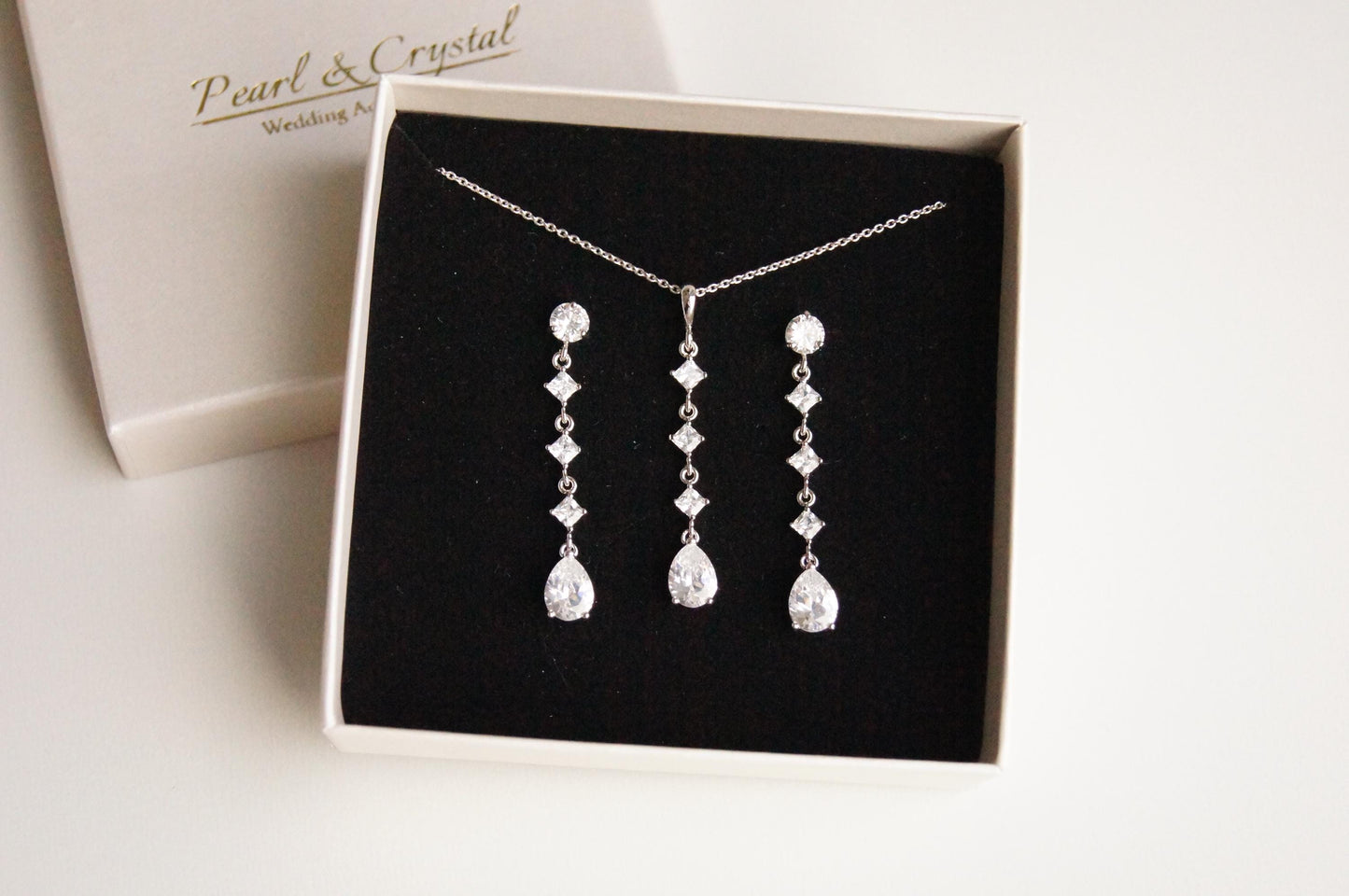 Braut Lange Ohrringe mit Zirkonia
