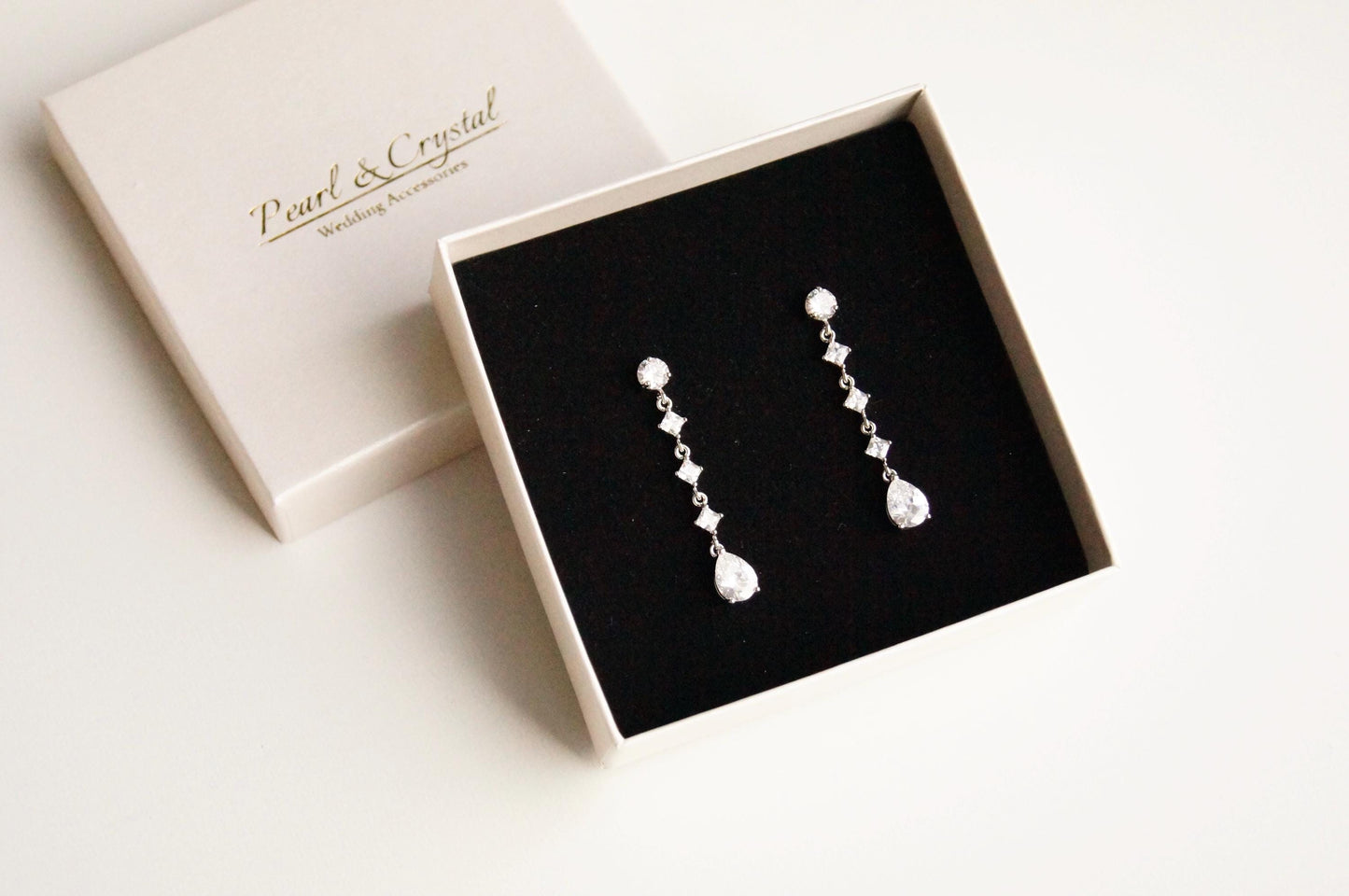 Braut Lange Ohrringe mit Zirkonia
