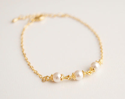 Braut Armband mit Swarovski-Perlen
