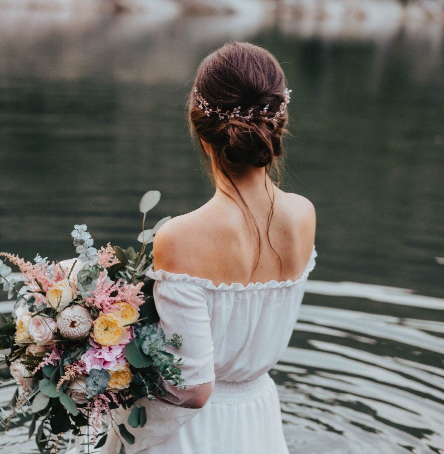 Braut Haarschmuck mit Süßwasserperlen