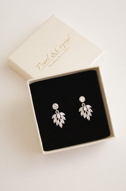 Elegante Braut Ohrhänger mit Zirkonia