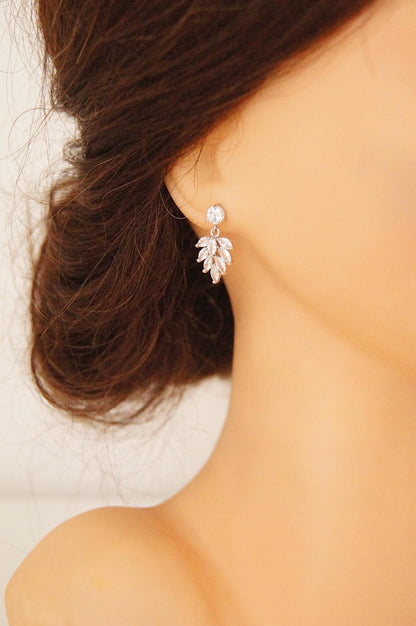 Elegante Braut Ohrhänger mit Zirkonia