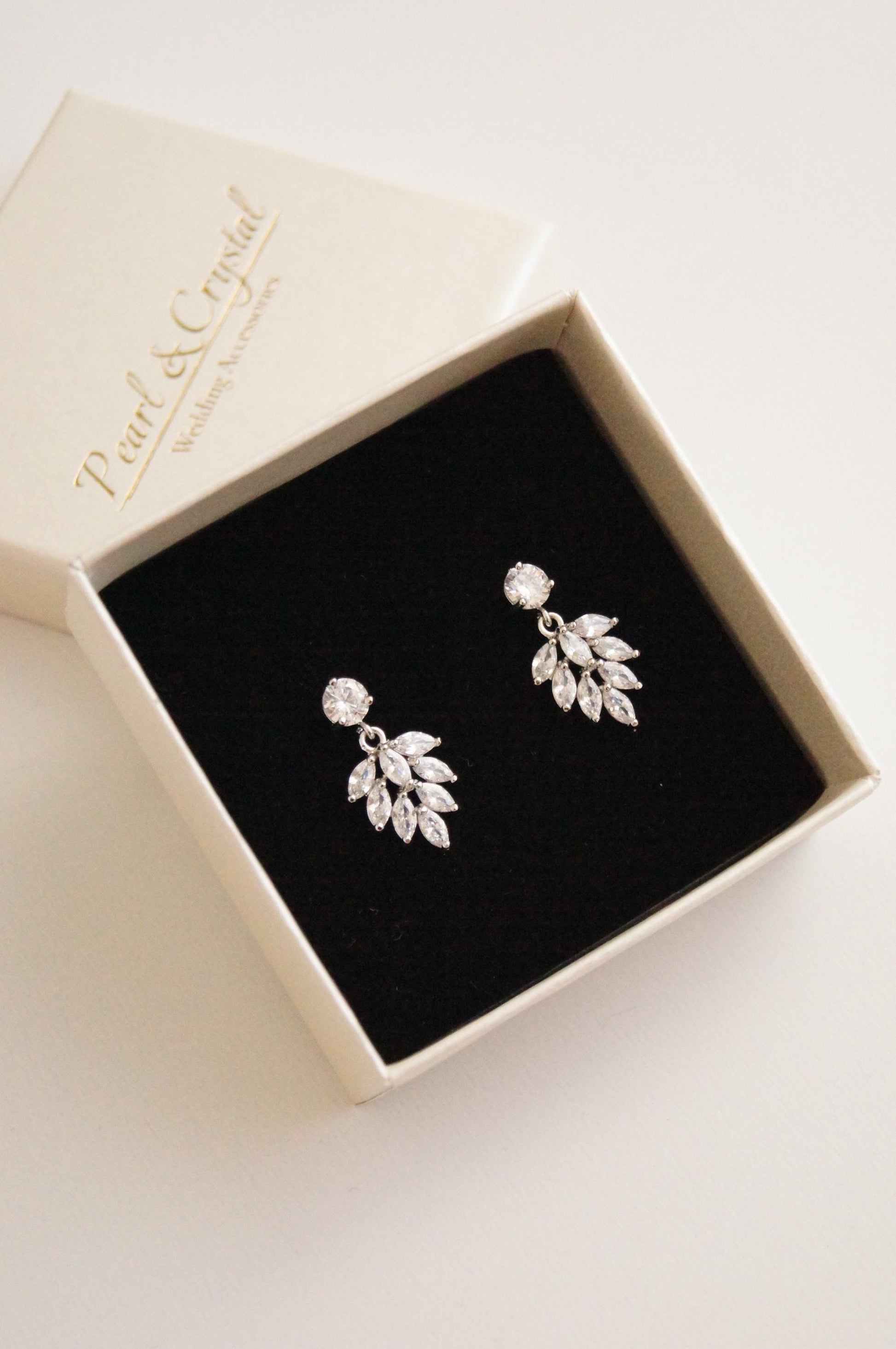 Elegante Braut Ohrhänger mit Zirkonia