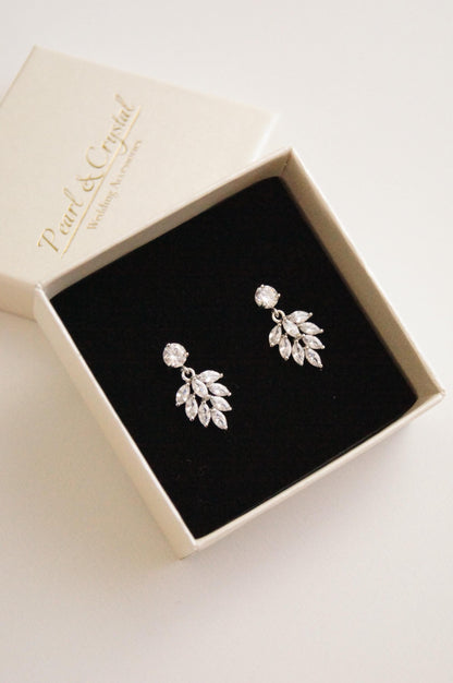 Elegante Braut Ohrhänger mit Zirkonia