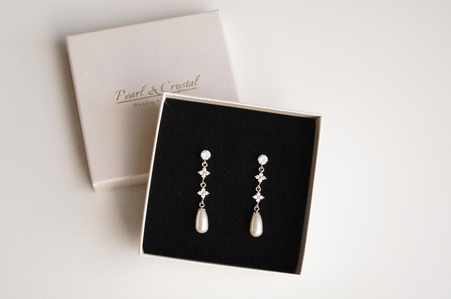 Brautschmuck Set mit Swarovski-Perlen & Zirkonia