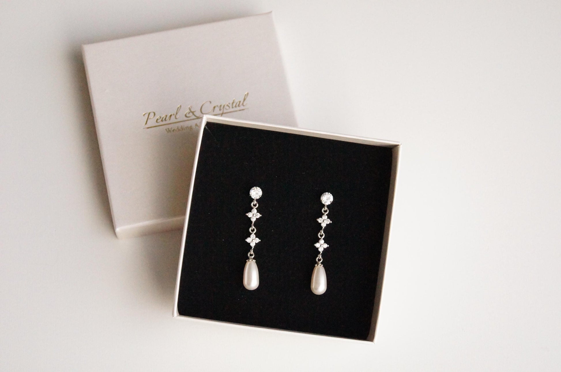 Brautschmuck Set mit Swarovski-Perlen & Zirkonia