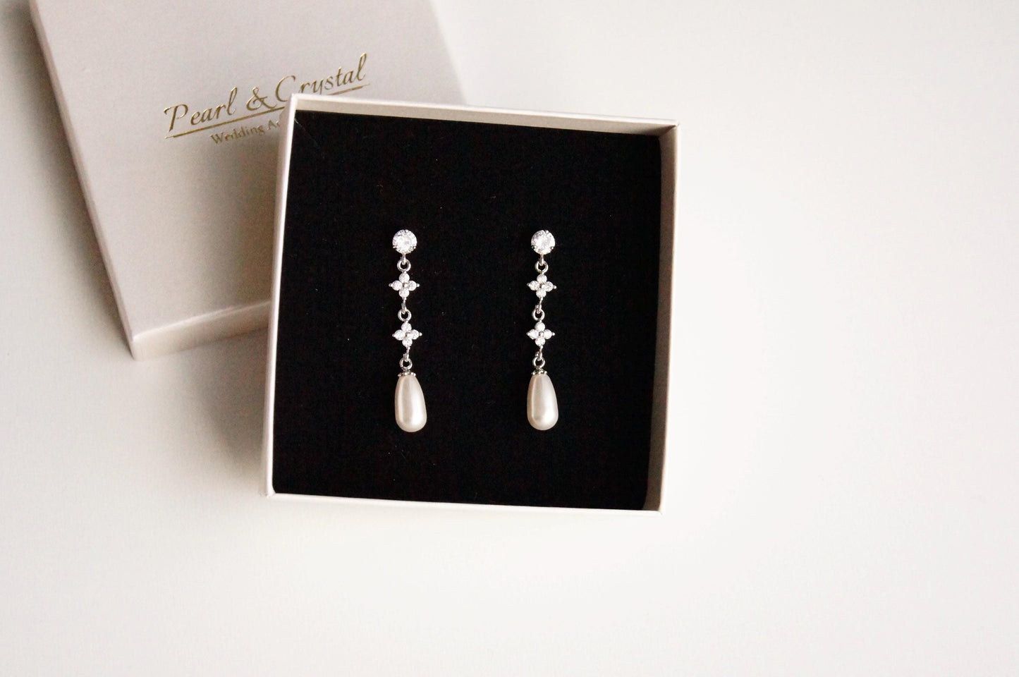 Brautschmuck Set mit Swarovski-Perlen & Zirkonia